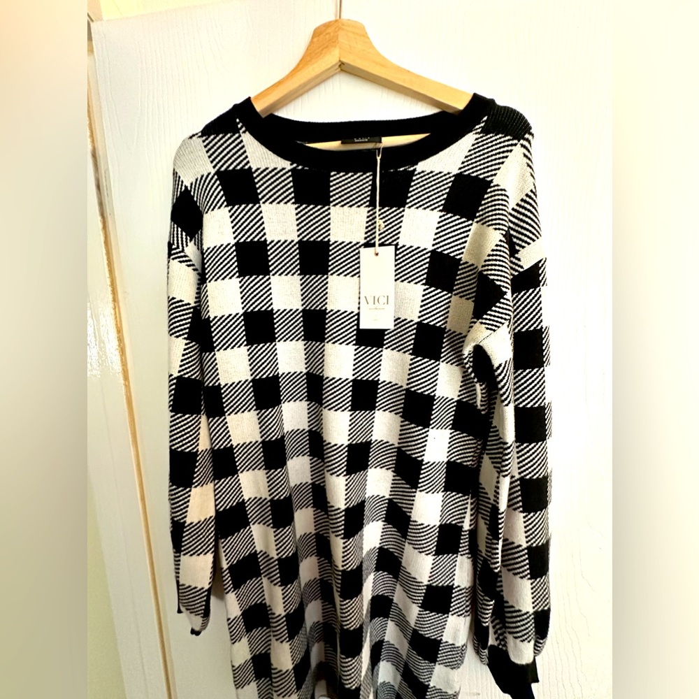 Vici Plaid sweater Dress